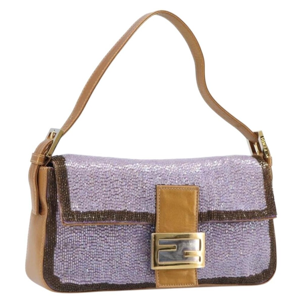 Fendi Baguette Paillettes Embellished Leather